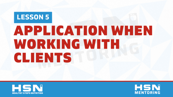 Application When Working With Clients