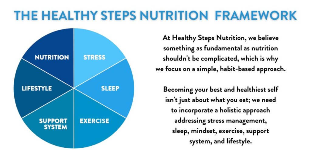 healthy steps nutrition framework pie chart