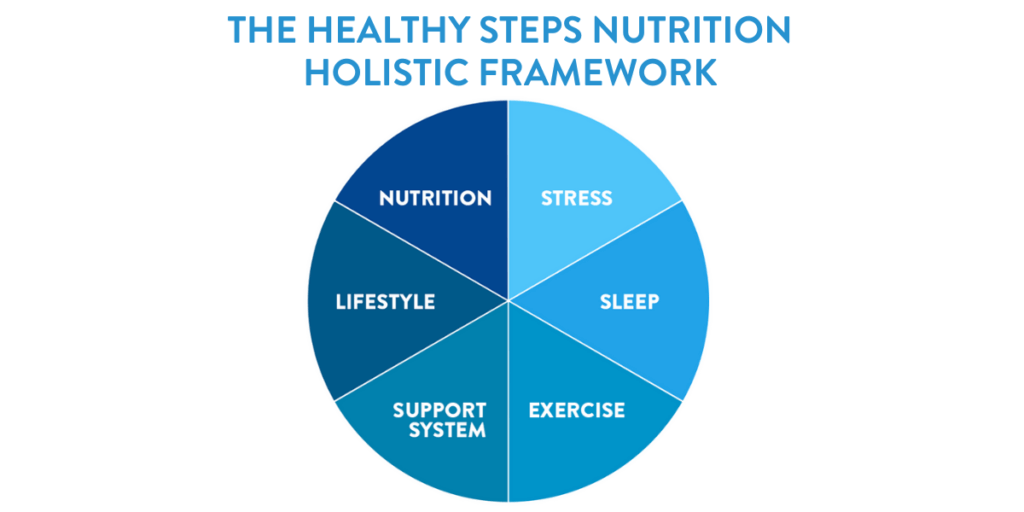 healthy steps nutrition holistic framework graph for nutrition coaching