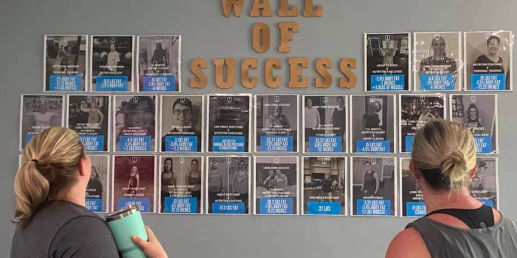 wall of success for nutrition clients
