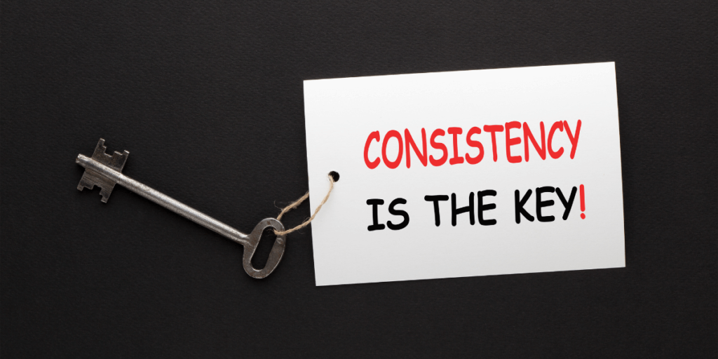 key tied to a paper that says consistency is key
