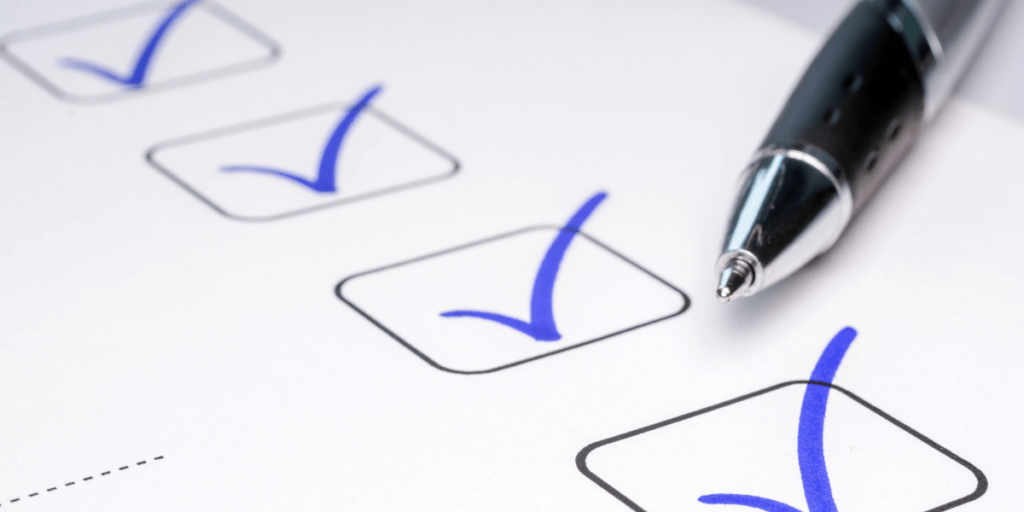 a pen checking off boxes on a checklist symbolizing a lead capture tool