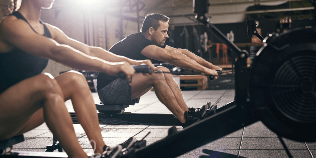 people rowing working on their nutrition and wellness