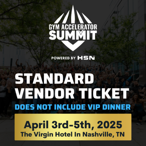 Gym Accelerator Summit: Standard Vendor Ticket