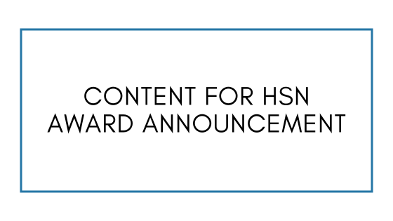Content For HSN Award Announcement